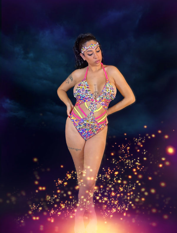 34. "SOCA SWEETHEART" Backline Strappy Monokini