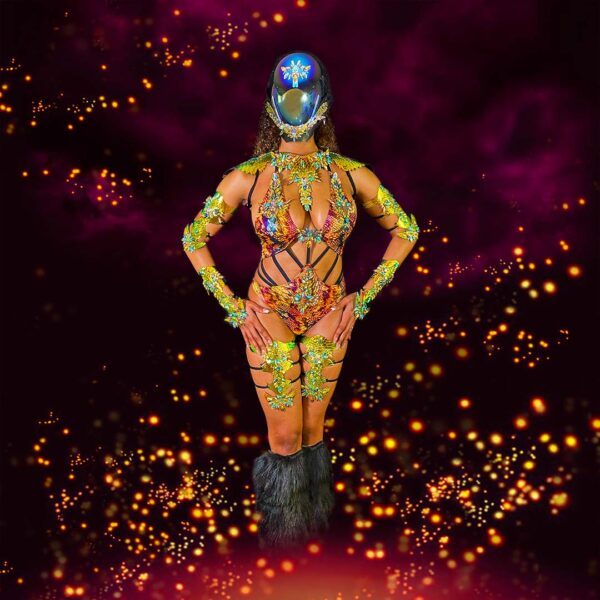 31. "Royal CyberGyal" Strappy costume